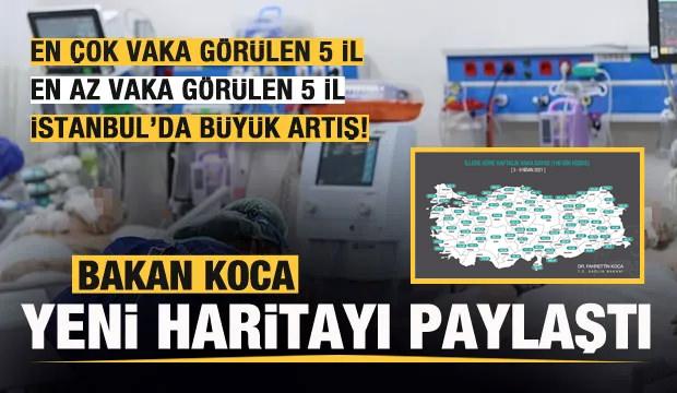 Bakan Koca haritayı paylaştı İşte il il son durum