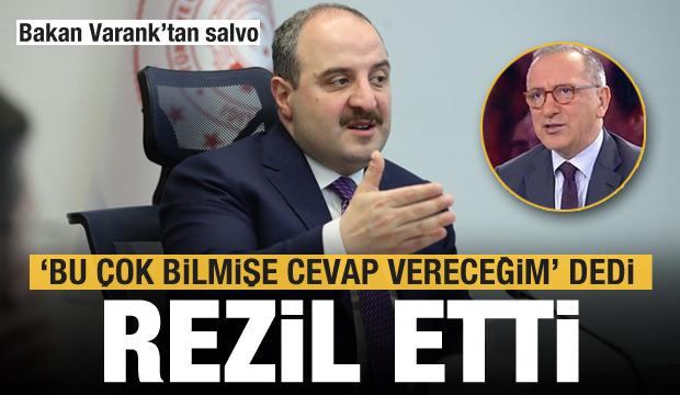 Bakan Varank, 'Bu çok bilmişe cevap vereceğim' deyip Altaylı'yı rezil etti