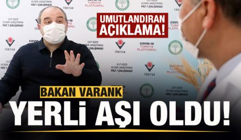 Bakan Varank yerli aşı oldu! Müjdeyi duyurdu