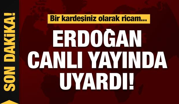 Erdoğan'dan cami cemaatine uyarı