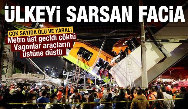 Mexico City'de metro üst geçidi çöktü! Çok sayıda ölü ve yaralı var