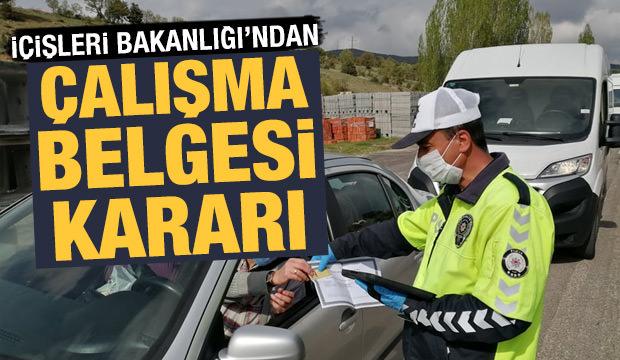 Son dakika haberi: İçişleri'nden çalışma izni görev belgesi kararı