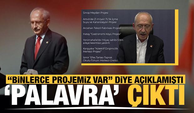 CHP'nin 'binlerce projesi' palavra çıktı
