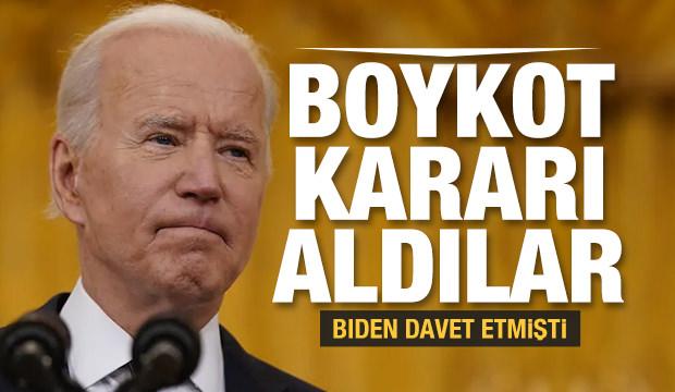 Joe Biden davet etmişti, boykot kararı aldılar