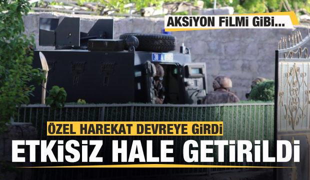 Kayseri'de özel harekat polislerinden aksiyon filmlerini aratmayan operasyon
