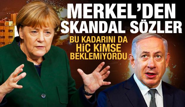 Almanya Başbakanı Merkel'den skandal İsrail-Filistin açıklaması