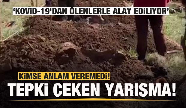 'Hızlı mezar kazma' yarışmasına tepki yağdı