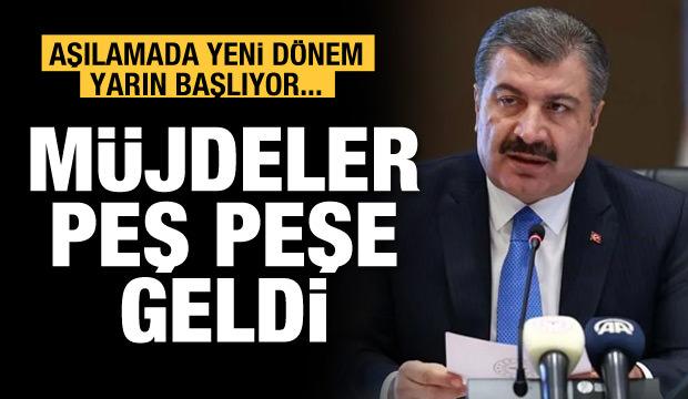 Bakan müjdeyi verdi: Yarından itibaren aşı olabilecekler!