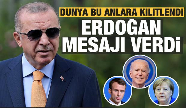 Erdoğan'dan son dakika Biden, Macron ve Merkel açıklaması