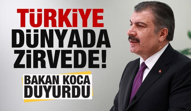 Bakan Koca duyurdu: Türkiye dünyada zirvede!