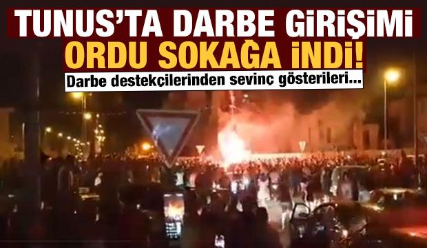 Tunus'ta darbe girişimi: Tunus ordusu sokağa indi: Alkışlarla karşılandı!