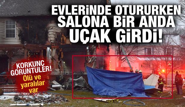 Küçük uçak eve girdi: ölü ve yaralılar!