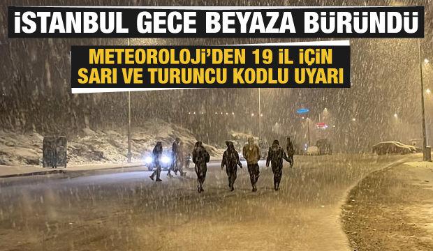 İstanbul beyaza büründü! Meteoroloji'den 19 il için sarı ve turuncu kodlu uyarı