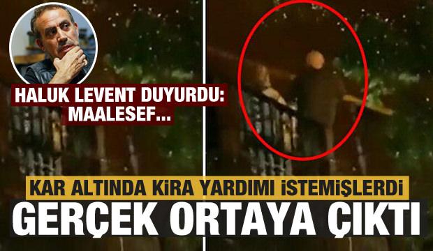 Kadıköy'de kar altında kira yardımı isteyen çiftin videosu kurgu çıktı