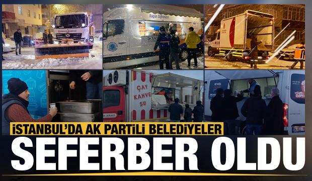 AK Partili belediyeler İstanbul'da karla mücadelede vatandaş için seferber oldu