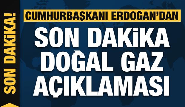 Cumhurbaşkanı Erdoğan'dan son dakika doğal gaz açıklaması