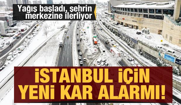 İstanbul için yeni kar alarmı: Yağış başladı, şehrin merkezine ilerliyor