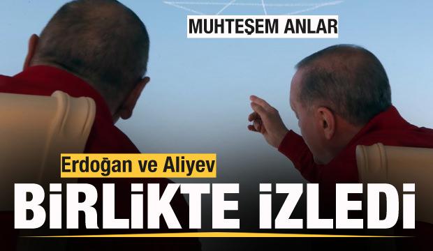 Erdoğan ve Aliyev, Türk Yıldızları ve Solo Türk ekibinin gösterisini izledi