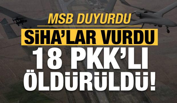Son dakika: Terör örgütü PKK'ya ağır darbe: 18 terörist daha etkisiz hale getirildi!