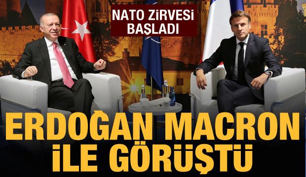 NATO Liderler Zirvesi başladı: Erdoğan, Macron ile görüştü