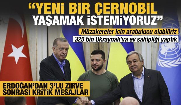 Cumhurbaşkanı Erdoğan'dan Lviv’de kritik mesaj: Yeni bir Çernobil yaşamak istemiyoruz