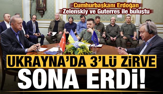 Erdoğan-Zelenskiy-Guterres görüşmesi sona erdi! İşte ilk fotoğraflar