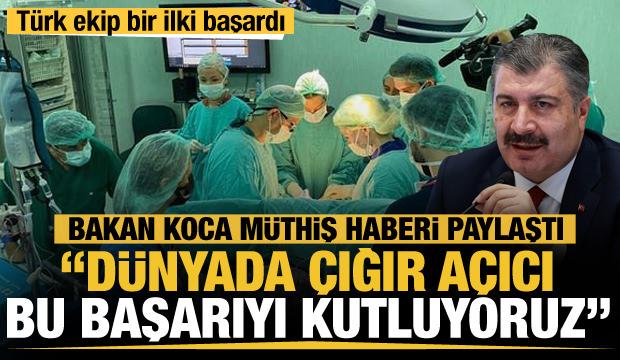 Bakan Koca Prof. Dr. Ömer Özkan'ı tebrik etti: Dünyada çığır açıcı bu başarıyı kutluyoruz