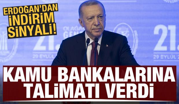 Cumhurbaşkanı Erdoğan'dan faiz açıklaması: Kamu bankalarına talimatı veriyorum