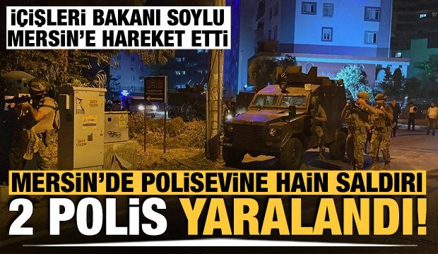 Mersin'de polisevine silahlı saldırı: 2 polis yaralandı! İçişleri Bakanlığı'ndan açıklama