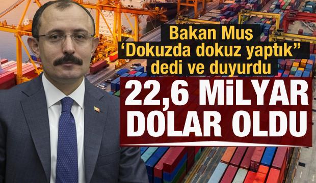 Bakan Muş ihracat rakamlarını açıkladı: 22,6 milyar dolar oldu