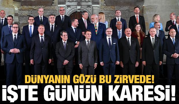 Cumhurbaşkanı Erdoğan, Avrupa Siyasi Topluluğu Zirvesi aile fotoğrafına katıldı