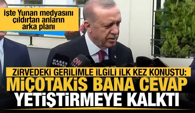 Cumhurbaşkanı Erdoğan'dan Miçotakis'le tartışma iddiasına yanıt