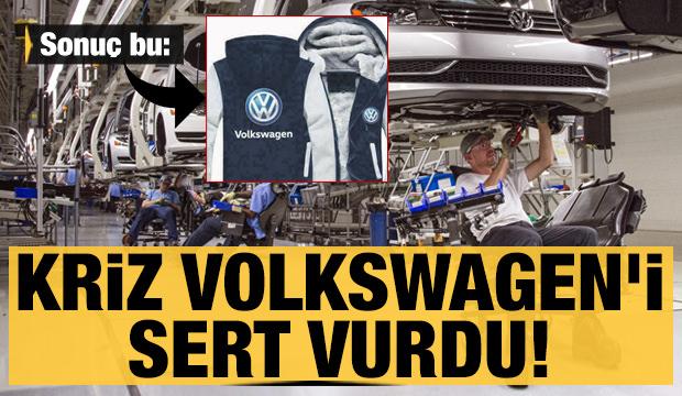 Kriz Volkswagen'i vurdu: Vanaları kısıp mont dağıttılar