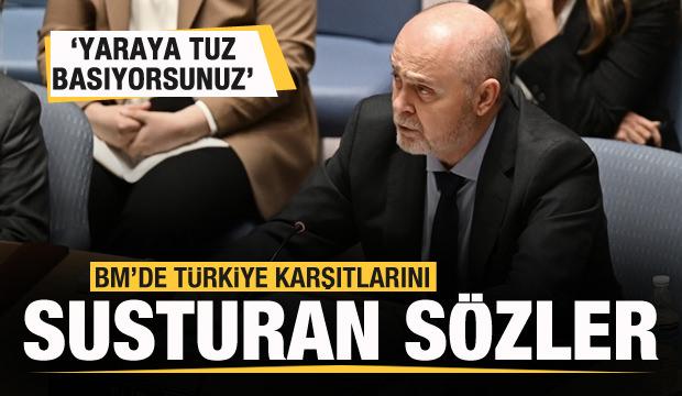 BM'de Türkiye karşıtlarını susturan sözler! Tek tek cevap verdi