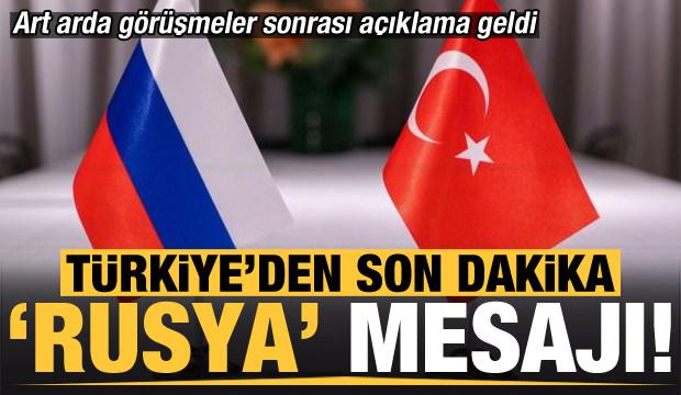 İstanbul'daki görüşmeler sonrası Türkiye'den son dakika 'Rusya' açıklaması!