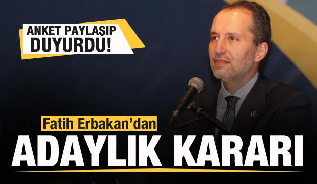 Fatih Erbakan'dan adaylık açıklaması! Anket paylaşıp kararını duyurdu