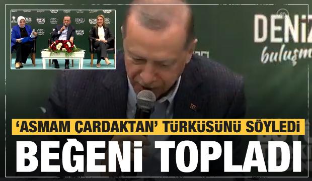Cumhurbaşkanı Erdoğan'ın "Asmam çardaktan" performansı beğeni topladı