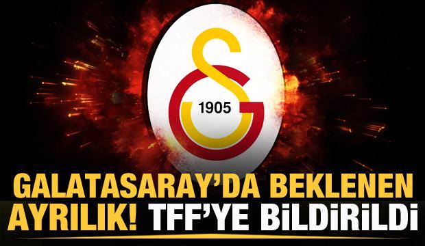 Galatasaray'da flaş ayrılık! TFF'ye bildirildi