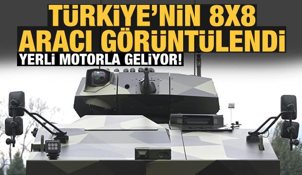 Türkiye'nin yerli motorlu ilk 8x8 aracı göreve hazır