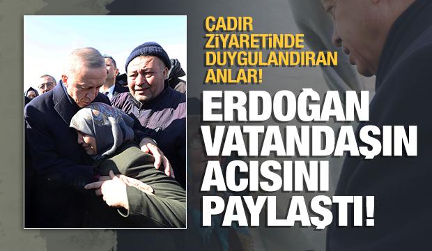Cumhurbaşkanı Erdoğan, Kahramanmaraş'ta vatandaşın acısını paylaştı	