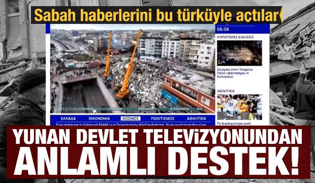 Yunan televizyonundan anlamlı destek! Sabah haberlerindeki Türkçe türküyle açtılar