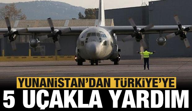Yunanistan'dan Türkiye'ye 5 uçakla insani yardım malzemesi!