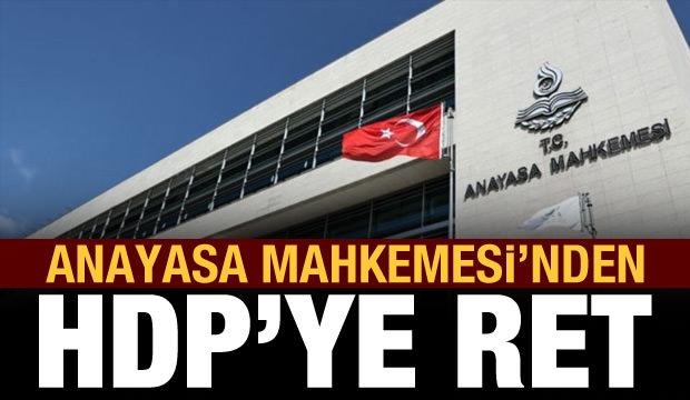 Anayasa Mahkemesi'nden HDP'nin talebine ret