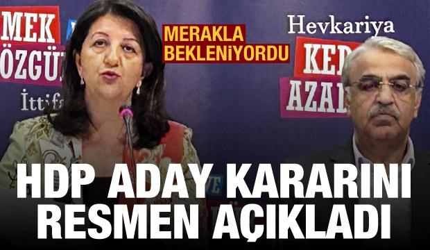 HDP'nin başını çektiği Emek ve Özgürlük İttifakı, aday kararını açıkladı
