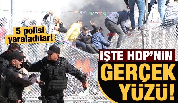 HDP'nin nevruz kutlamasında 'Öcalan' sloganları sonrası saldırı; 5 polis yaralandı
