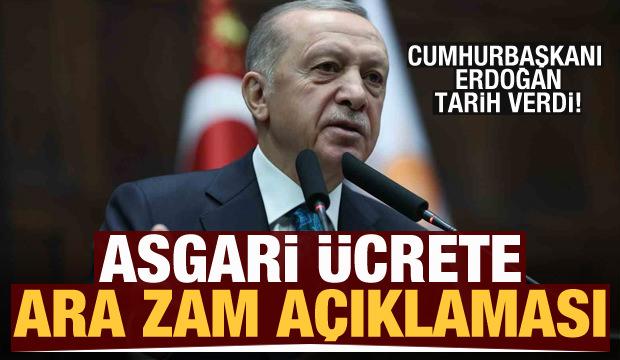 Cumhurbaşkanı Erdoğan'dan asgari ücrete ara zam açıklaması!