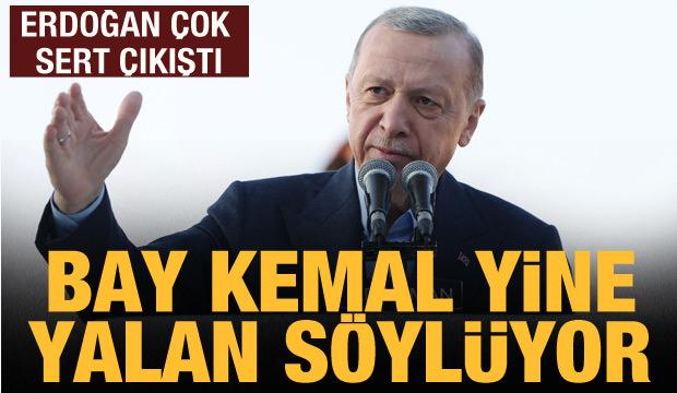 Cumhurbaşkanı Erdoğan'dan Kılıçdaroğlu'na tepki: Yalan söylüyor!