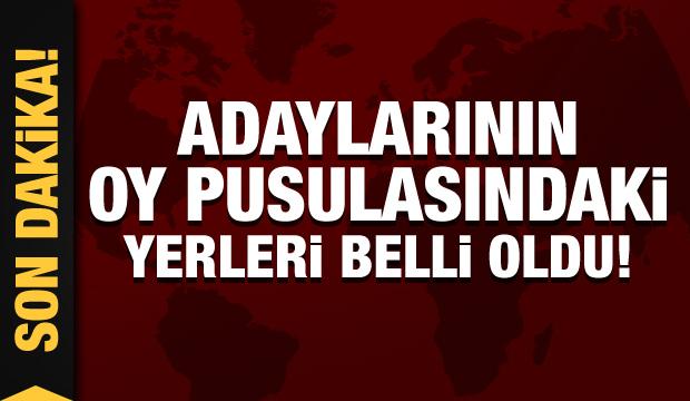 Cumhurbaşkanlığı adaylarının oy pusulasındaki yerleri belli oldu!