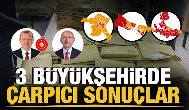 İstanbul-Ankara-İzmir'de 2. tur seçim sonuçları...