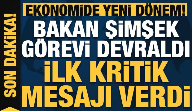 Bakan Mehmet Şimşek görevi  Nureddin Nebati'den devraldı